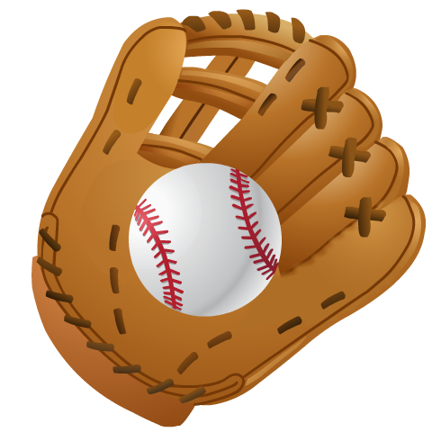 Softball clip art: baseball glove and ball